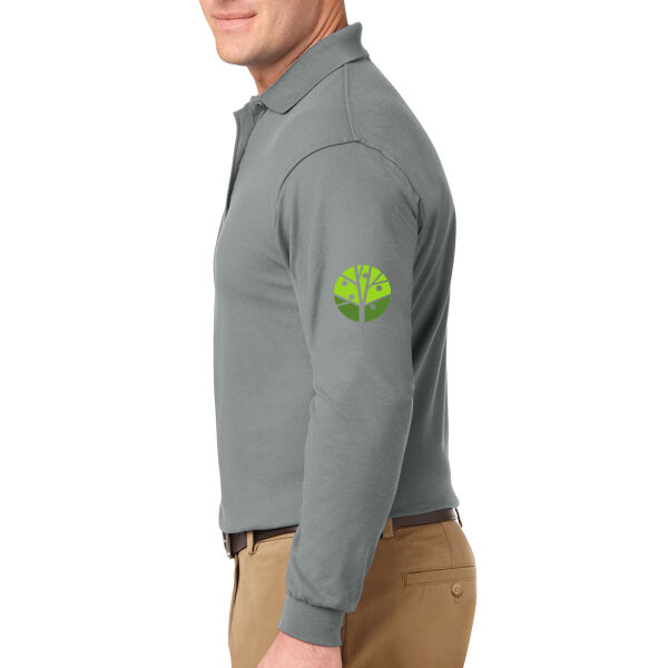 Port Authority Silk Touch Long Sleeve Polo - Embroidered Logo Thumbnail