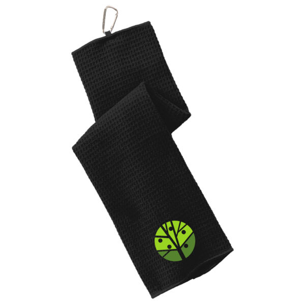 Port Authority Waffle Microfiber Golf Towel - Embroidered Logo Thumbnail