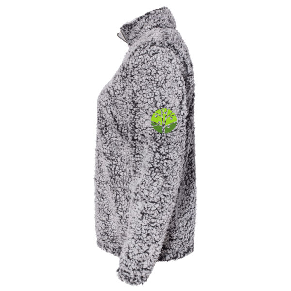 J. America Womens epic Sherpa Quarter Zip Pullover - Embroidered Logo Thumbnail