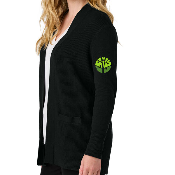 Port Authority Womens Easy Care Open Front Cardigan Sweater - Embroidered Logo Thumbnail